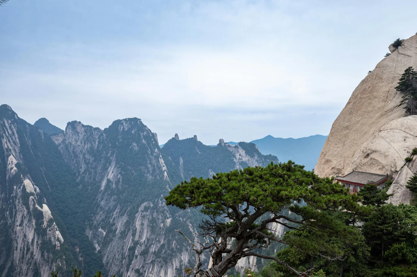 Dramatic mountain scenery on Mount Hua